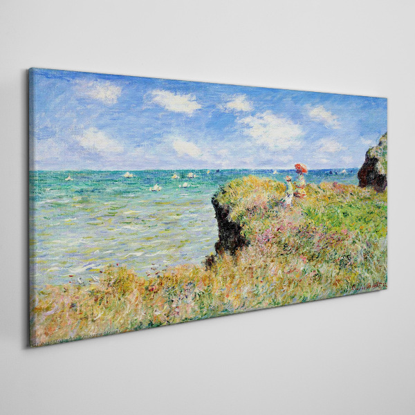 Obraz na plátně Cliff Sea Claude Monet