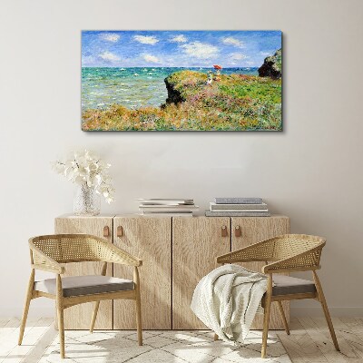 Obraz na plátně Cliff Sea Claude Monet