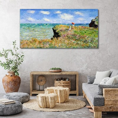 Obraz na plátně Cliff Walk v Pourville Claude Monet