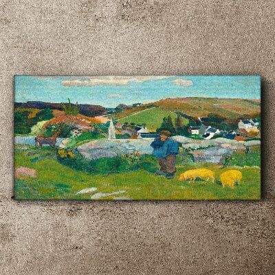 Obraz na plátně Swineherd Gauguin