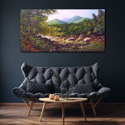 Obraz na plátně Las River Stones Mountains