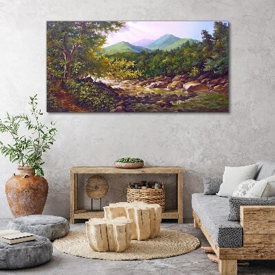 Obraz na plátně Las River Stones Mountains