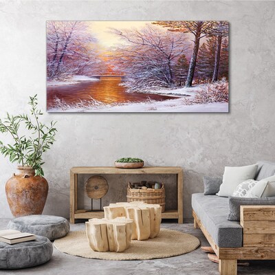 Obraz na plátně Zimní malba stromů