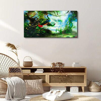 Obraz na plátně Moderní lesní zvíře páv