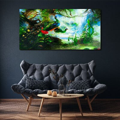 Obraz na plátně Moderní lesní zvíře páv