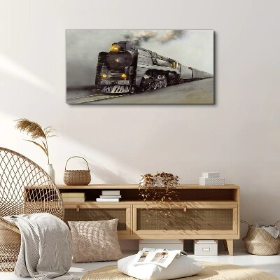 Obraz na plátně Vlaku kouřové mlhy