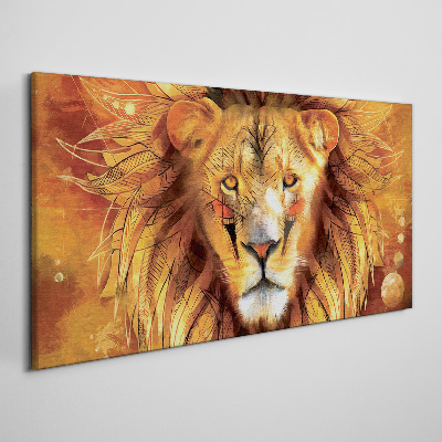 Obraz na plátně Abstraktní zvířecí kočka lva