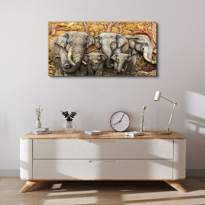 Obraz na plátně Zvířata stromů slonů