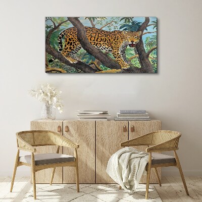 Obraz na plátně Jungle strom zvířecí kočka
