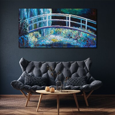 Obraz na plátně Malování most květiny