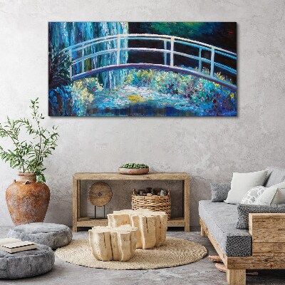 Obraz na plátně Malování most květiny