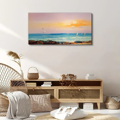 Obraz na plátně Abstrakce pobřeží vlny