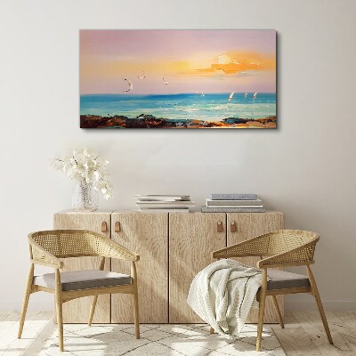 Obraz na plátně Abstrakce pobřeží vlny