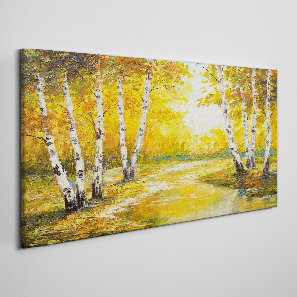 Obraz na plátně malování lesních stromů