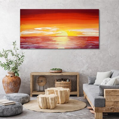 Obraz na plátně Moře západ slunce mraky