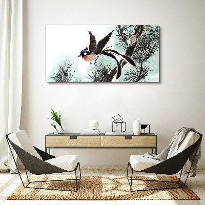 Obraz na plátně Zvířecí pták pobočka