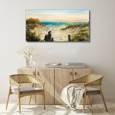 Obraz na plátně Pobřeží pláže moře
