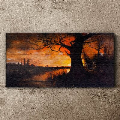 Obraz na plátně Abstrakce strom krajina