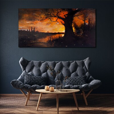 Obraz na plátně Abstrakce strom krajina