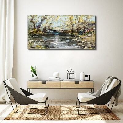 Obraz na plátně Abstrakce strom řeky