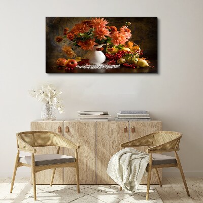 Obraz na plátně Malování květiny ovoce