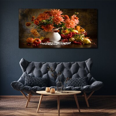 Obraz na plátně Malování květiny ovoce