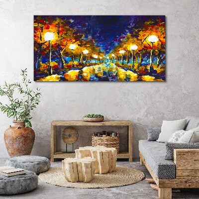Obraz na plátně Noční malba lucerna