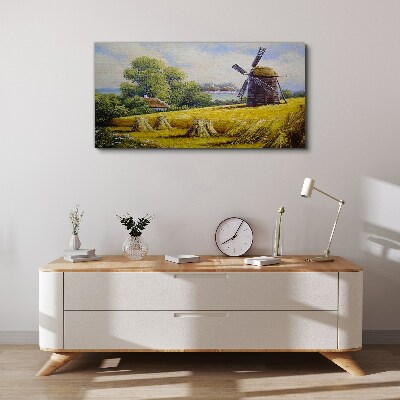 Obraz na plátně Malířská krajina mlýna chata