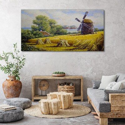 Obraz na plátně Malířská krajina mlýna chata