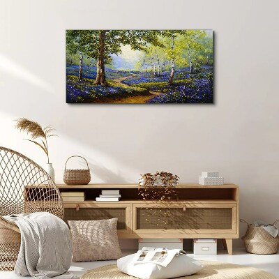 Obraz na plátně Lesní strom květiny