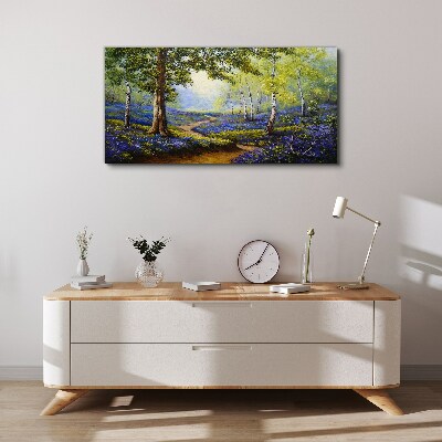 Obraz na plátně Lesní strom květiny