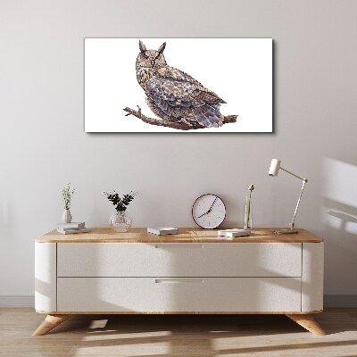 Obraz na plátně Malování zvířecí pták sova