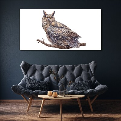 Obraz na plátně Malování zvířecí pták sova