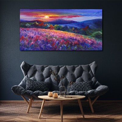 Obraz na plátně Malování hory louka