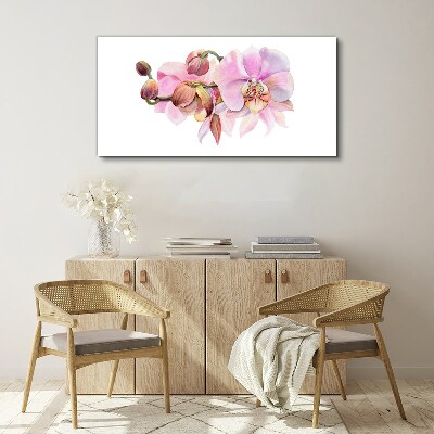 Obraz na plátně Akvarel orchidej květina
