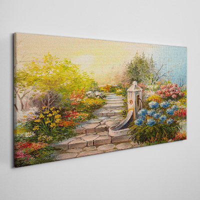 Obraz na plátně Květiny strom volně žijících živočichů slunce