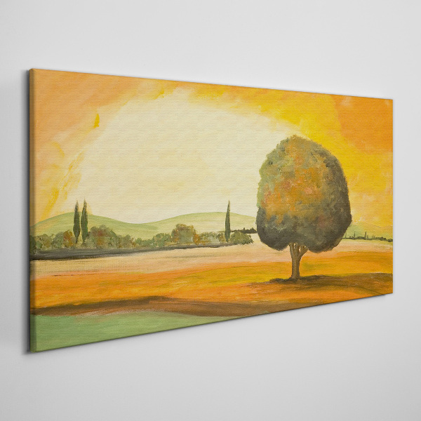 Obraz na plátně Malování krajinné strom