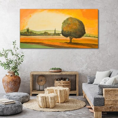 Obraz na plátně Malování krajinné strom