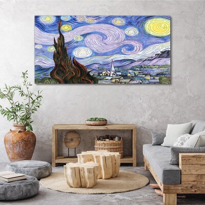 Obraz na plátně Hvězdná noc nad městem