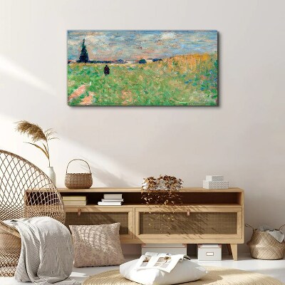 Obraz na plátně Letní krajina Seurat