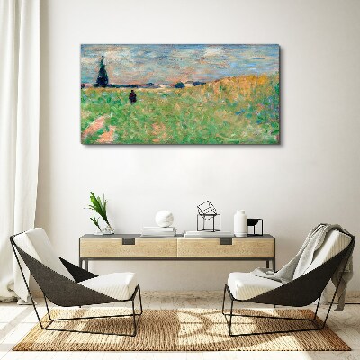 Obraz na plátně Letní krajina Seurat