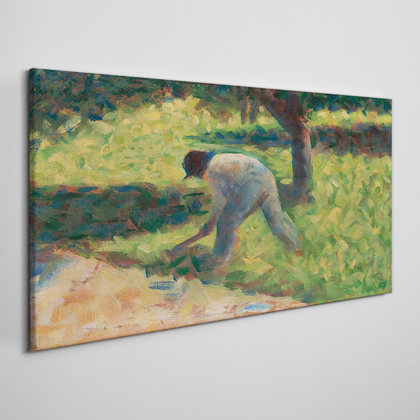 Obraz na plátně Rolník s maoty Seurat