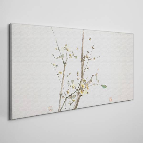 Obraz na plátně Hmyz a květiny