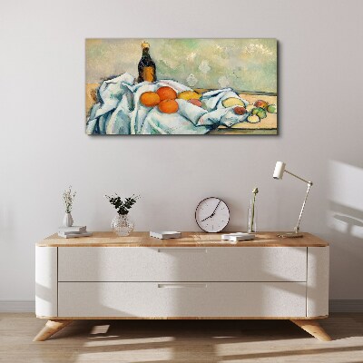 Obraz na plátně Paul láhev a ovoce