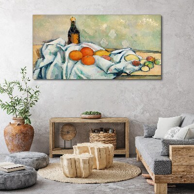 Obraz na plátně Paul láhev a ovoce