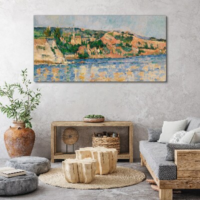 Obraz na plátně Vesnice nad vodou