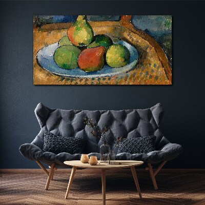 Obraz na plátně Deska s ovocem na židli