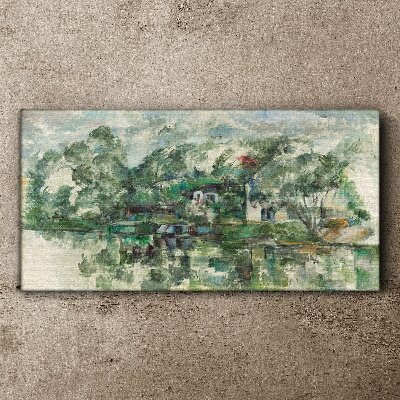 Obraz na plátně Na vodě Edge Cézanne