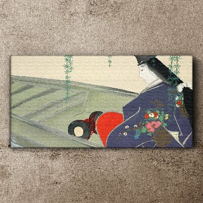 Obraz na plátně Abstrakce Ženy Kimono