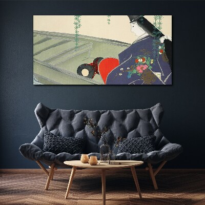 Obraz na plátně Abstrakce Ženy Kimono